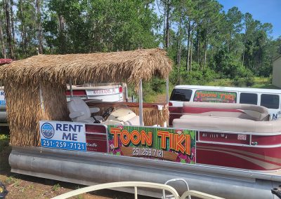 Toon Tiki Pontoon Party Boat Orange Beach Alabama - Inside View