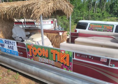 Toon Tiki Pontoon Party Boat Orange Beach Alabama - Inside View